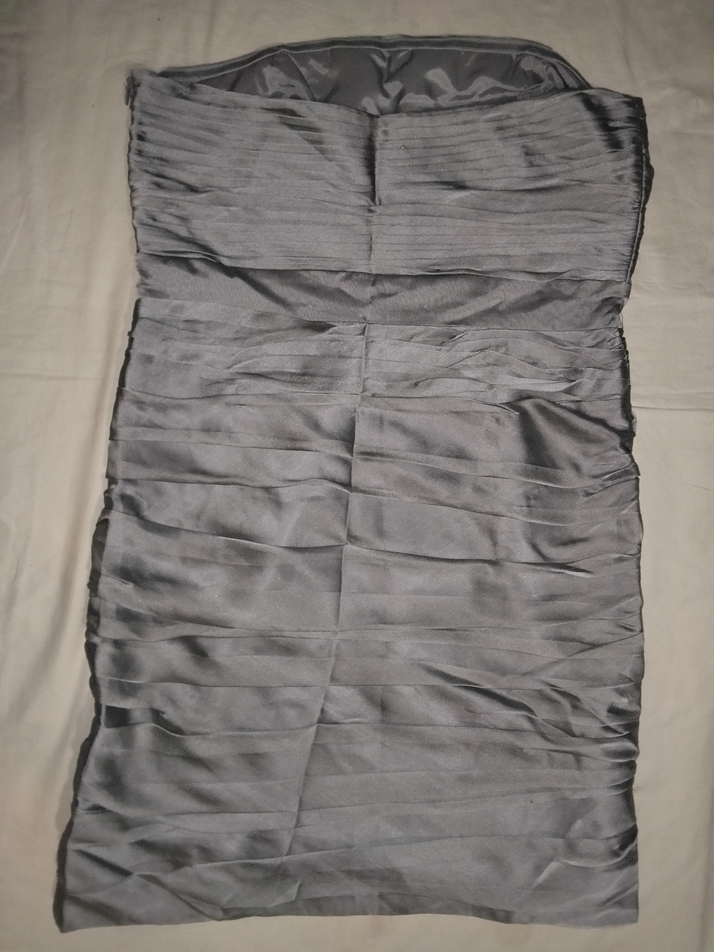 Monique Lhuillier Strapless Ruched Gray Cocktail Dress - Picture 2 of 4